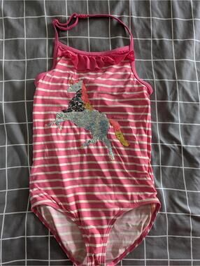 Boden sequin unicorn swimsuit